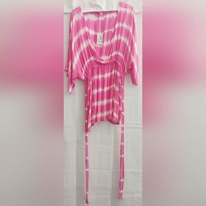 Kimono style bathing suit cover up with tassel tie‎ Size S-M